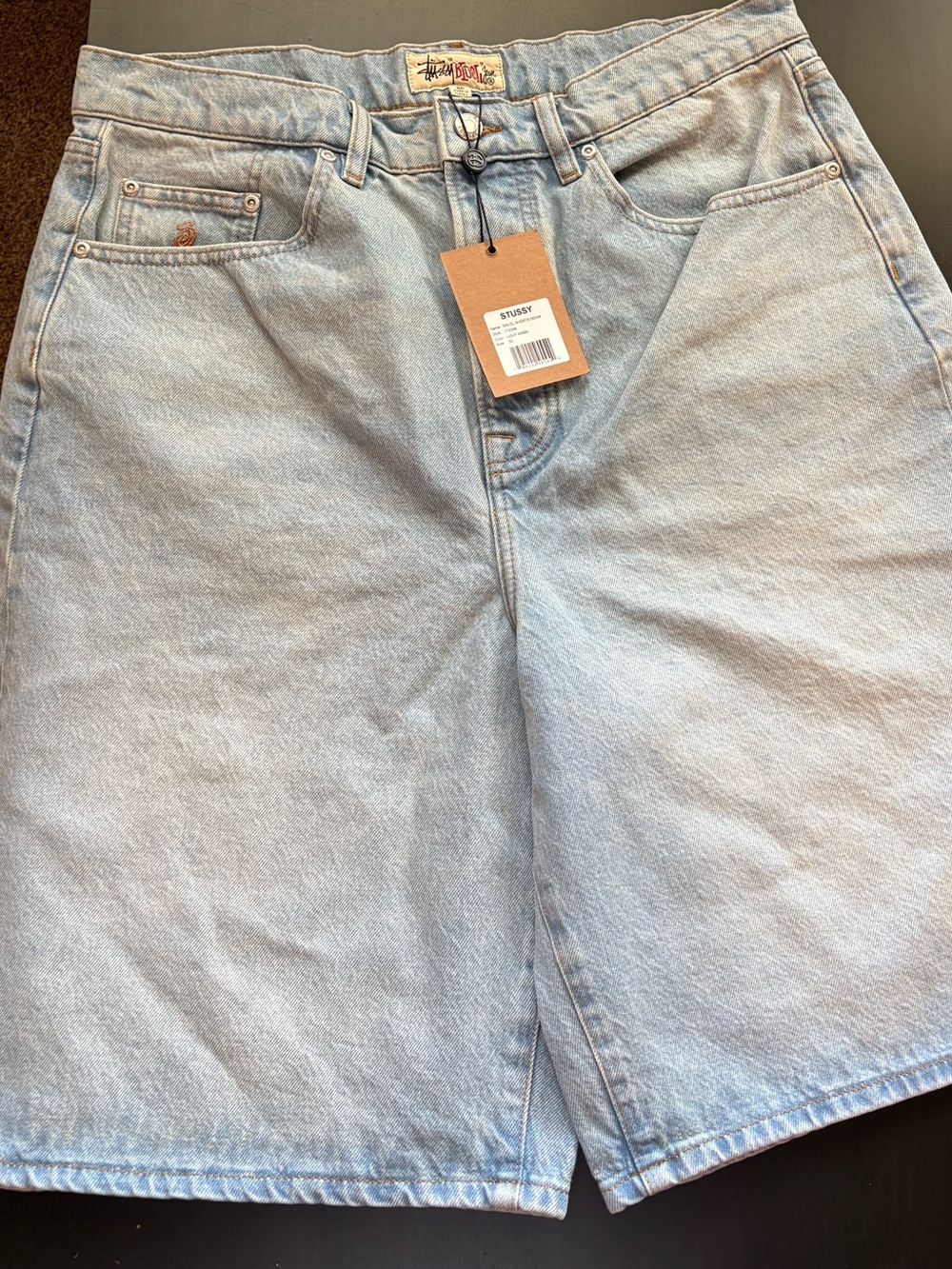 Stussy Light Blue Denim Jean Shorts